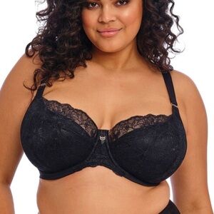 Elomi Brianna Padded Half Cup Bra in Black 42H NWT